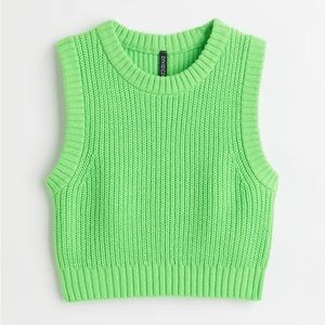 Crop soft knit sweater vest